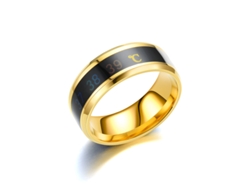 Anillo Inteligente Con Sensor De Temperatura En Grados Celsius Y °C (Oro, 7#) CHRUI