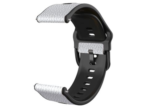 Correa de reloj inteligente para Huawei Watch GT Runner / Watch GT 3 46 mm TPU + Correa de reloj de cuero con patrón Lychee (blanco)