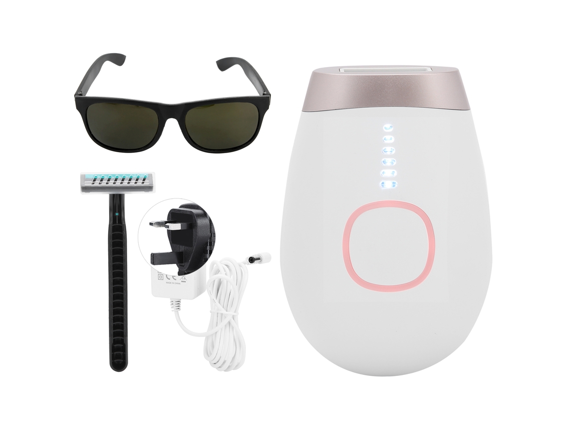 Dispositivo Profesional De Depilación Ipl Para Hombres Y Mujeres Máquina De Depilación De Color Blanco Y Dorado