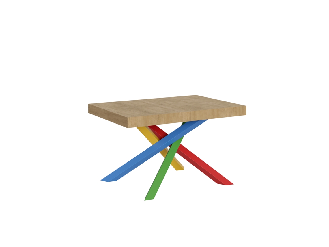 Mesa extensible 90x140/244 cm Volantis Roble Natural estructura 4/B