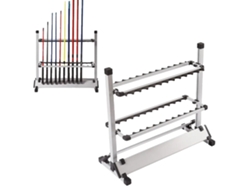 Soporte para cañas de pescar, capacidad para 24 cañas, altura ajustable, diseño independiente, color blanco OEM