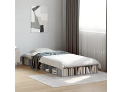 Estructura De Cama Madera De Ingeniería Gris Sonoma 90x200 Cm