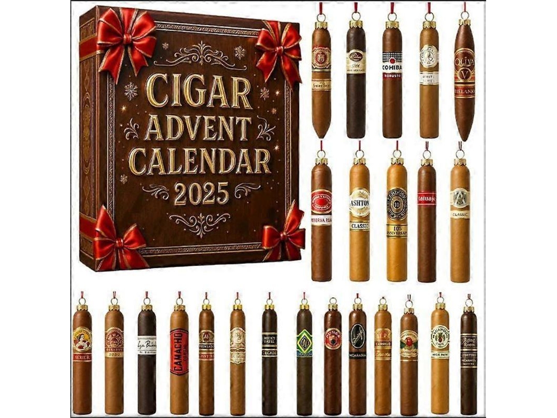 Calendario De Adviento Navideño De Acrílico Decorativo 2025, Estilo Clásico Completo.