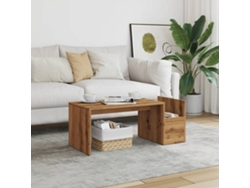 Mesa De Centromesa Auxiliarmesita De Centro Madera Ingeniería Roble Artisian 90x45x35 Cm Wsd51871