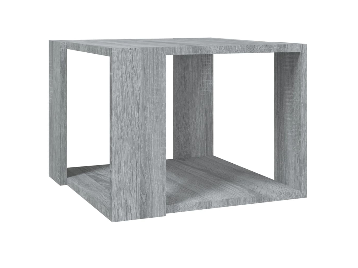 Mesa de centro MAISON EXCLUSIVE en madera procesada gris Sonoma (40 x 40 x 30 cm)