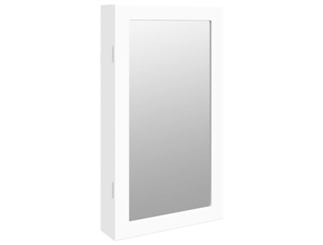 Espejo con joyero y luces LED VIDAXL para pared blanco