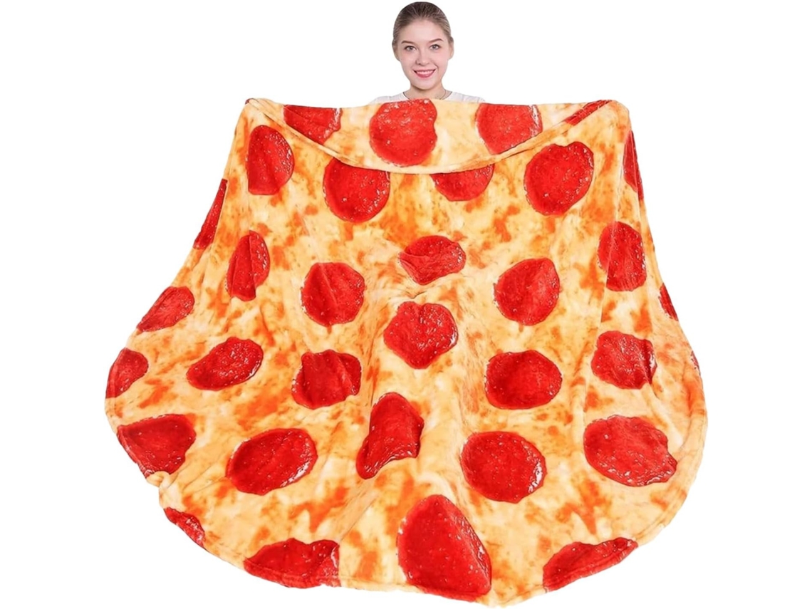 Manta De Cama, Manta Con Estampado De Pizza Divertida, Mantas De Comida Divertidas Y Realistas Para.