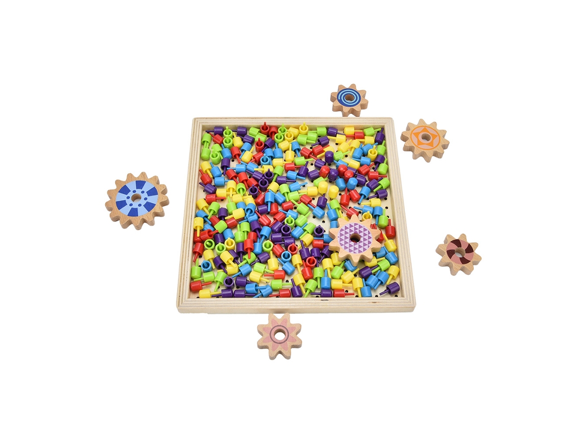 Juguete Educativo De Madera Con Forma De Seta Para Niños - Juego De Rompecabezas Con Clavos