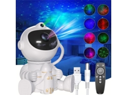Projetor De Galáxia Astronauta Com Controle Remoto, Projetor De Estrelas Led, Luz Noturna Projetora Com Rotação 360°