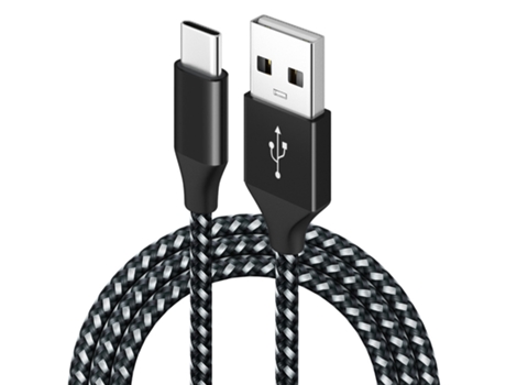Cable de datos tipo c Teléfono móvil Android QC3.0 nailon trenzado 3A Cable de datos de carga rápida para teléfono móvil Cargador USB Cable de carg...