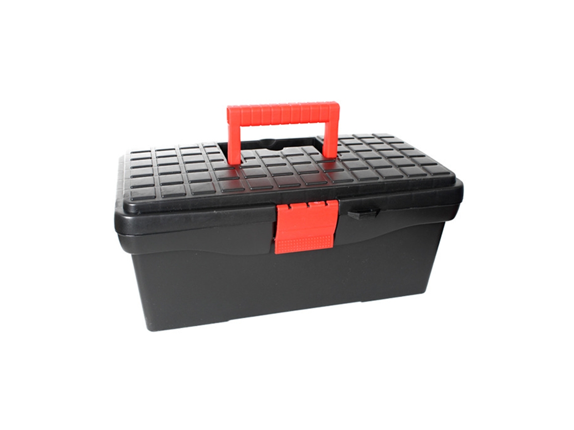 Caja De Herramientas Portátil De 2 Niveles, Abs Resistente, Para Guardar Herramientas Domésticas, 36,5 X 18,5 X 17,5 Cm.