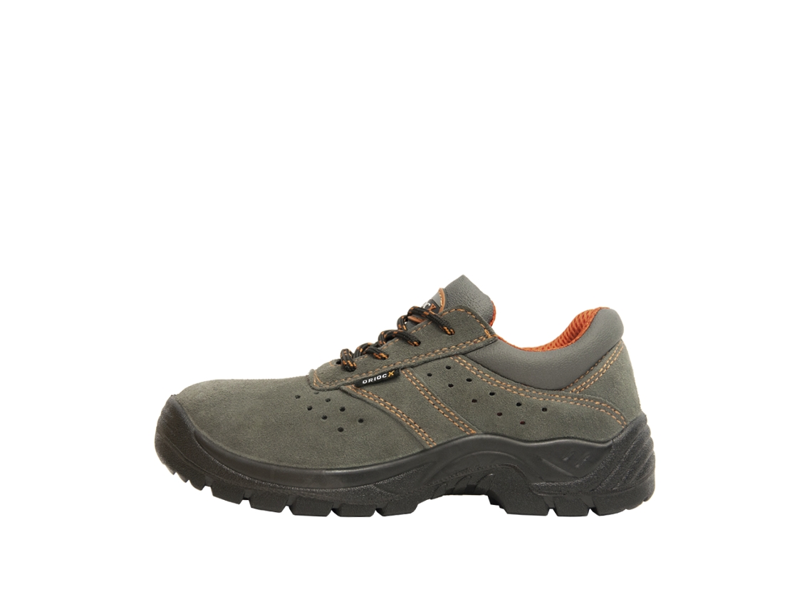 Zapato de Seguridad ORIOCX Ábalos S1 P ( Gris -Piel serraje -42)