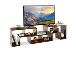 Mueble para TV de 3 piezas para televisores de hasta 65", combinable, marrón NORTHIO