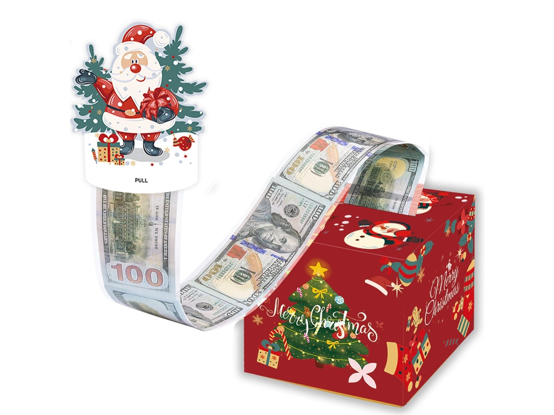 Caja de regalo navideña para dinero, organizador de dinero DIY con 50 bolsas transparentes Aeuzwr (estilo 1)