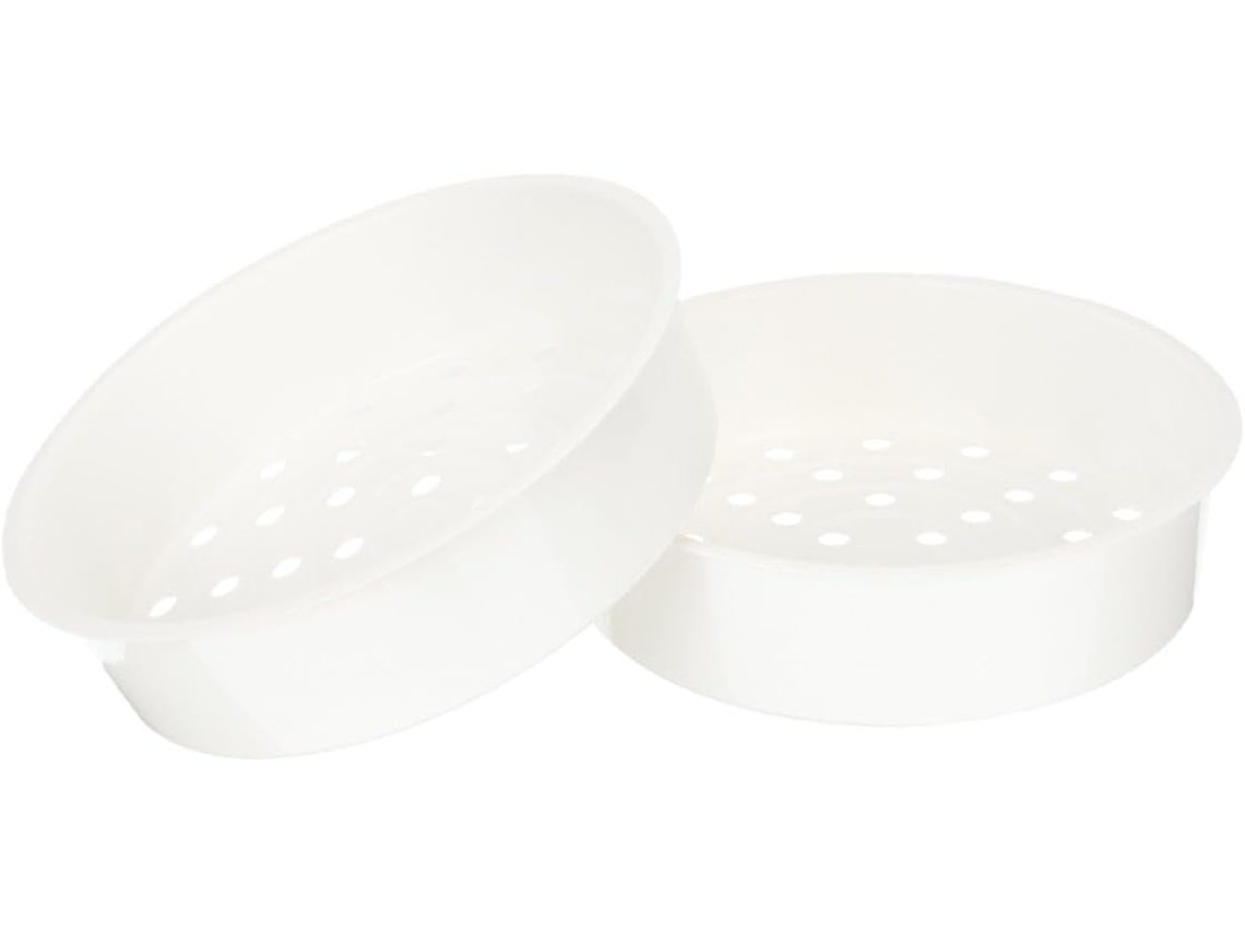 Juego de 2 cestas vaporeras para arroz, resistentes al calor, ligeras y fáciles de limpiar, ideales para verduras. Juego de 2 cestas Gokoco.