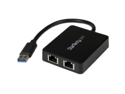 Cable Adaptador STARTECH.COM USB 3.0 - 2x RJ45 2x USB 3.0 2x RJ-45 Negro