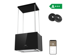 Ciarra Campana Extractor De Isla 48cm 650m³/h A+++ Boost Función Control Táctil/app Recirculación Con Filtros De Carbón (2 Piezas) Negro Cd4850b