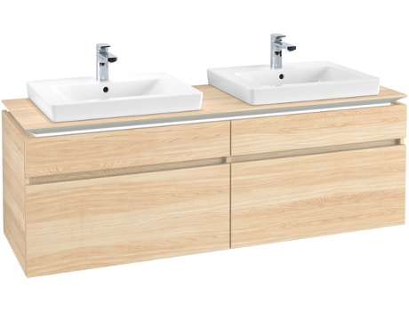 Villeroy &amp Boch Legato Vanity unit B677 1600x550x500mm 2 lavabos iluminación LED