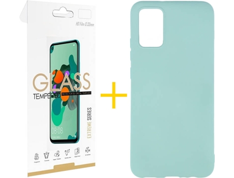 Kit Funda + Protector de Pantalla Samsung A02s SKYHE 2894 Verde