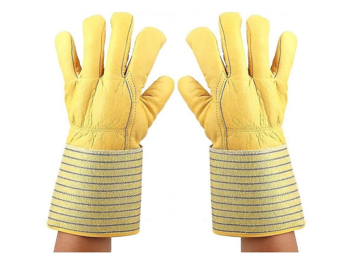 Guantes Criogénicos, -180 A -250°c Impermeables Protección Contra Nitrógeno Líquido Cuero Vacuno 32cm