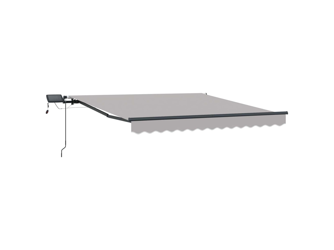 Maison Exclusive - Toldo Retráctil Manual Gris Claro 300 X 250 Cm Tela
