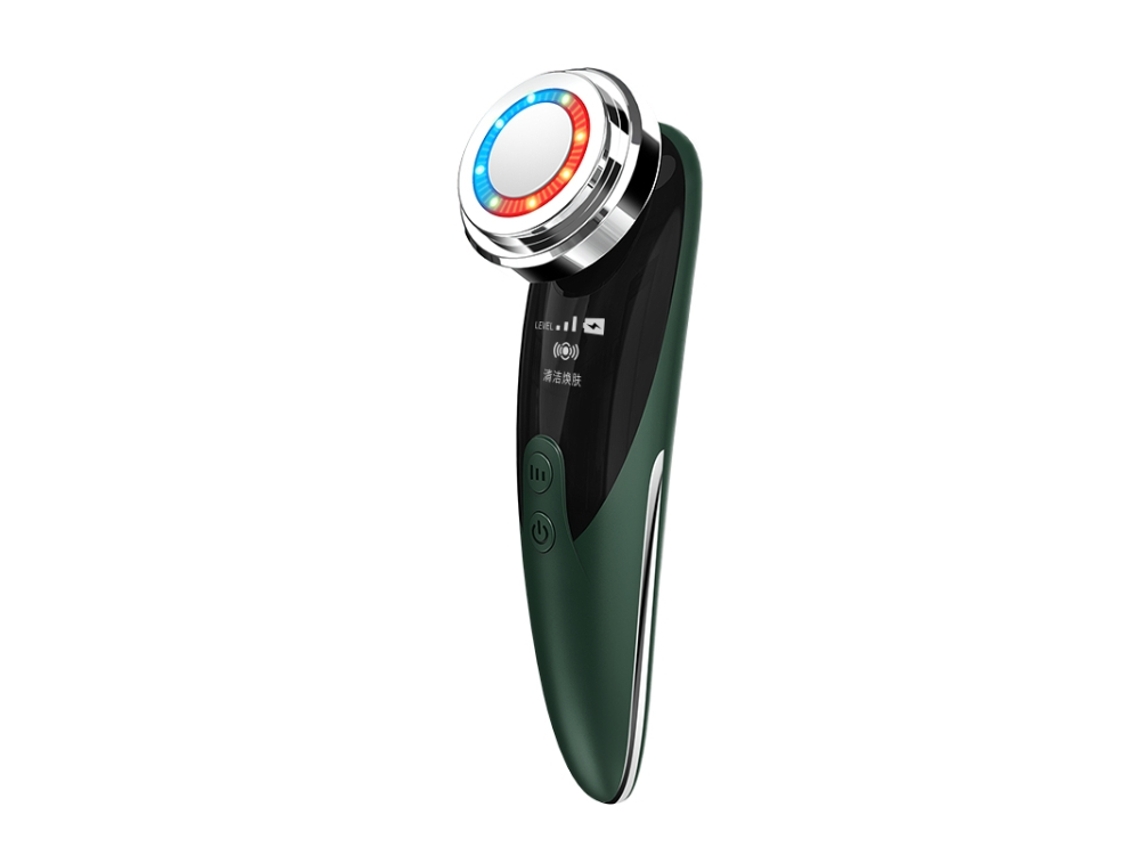 Masajeador Y Dispositivo De Limpieza Facial Ultrasónico (verde)