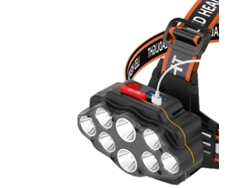 Bikight Lanterna Cabeça Preta 4 Modos 8 Leds Xpg Usb Longo Alcance Camping Pesca 18650 Ip