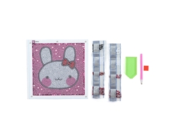 Kit De Pintura De Diamantes De Imitación 5d Conejo Blanco Arte De Dibujos Animados Decoración De Habitaciones Diy