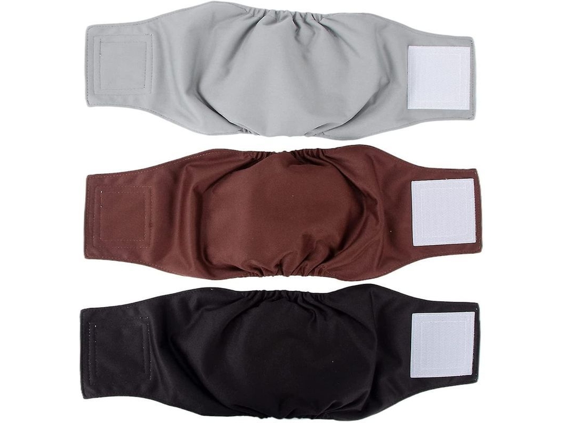 Fasst-pañales Reutilizables Para Perros Machos Lavables (3 Paquetes) Faja Abdominal Ajustable Antifugas