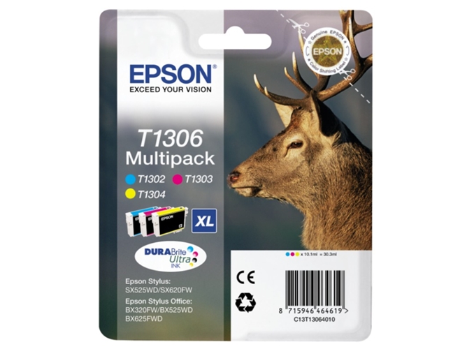 Pack ahorro cartuchos de tinta original EPSON T1306, Ciervo, C13T13064012