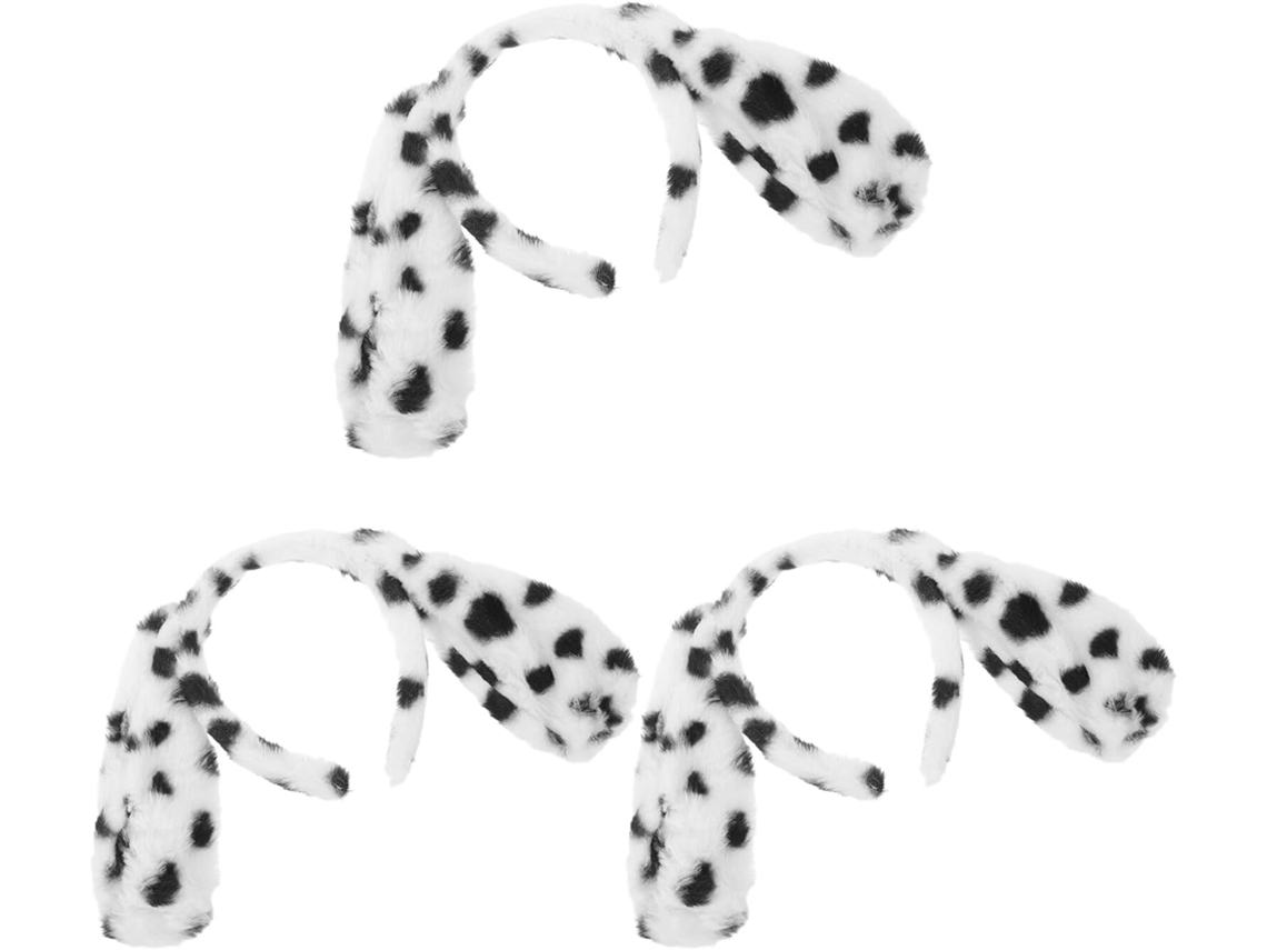 3pièces Serre, Tête Oreilles Chiot Dalmatien Peluche Accesorio Déguisement Animal Mignon Lot Pou...