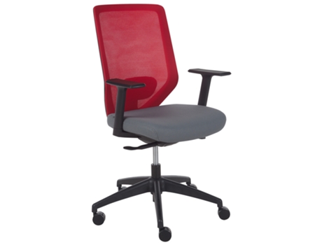 Silla de Oficina BELIANI Virtuoso de Poliéster Malla Rojo 53X53X107