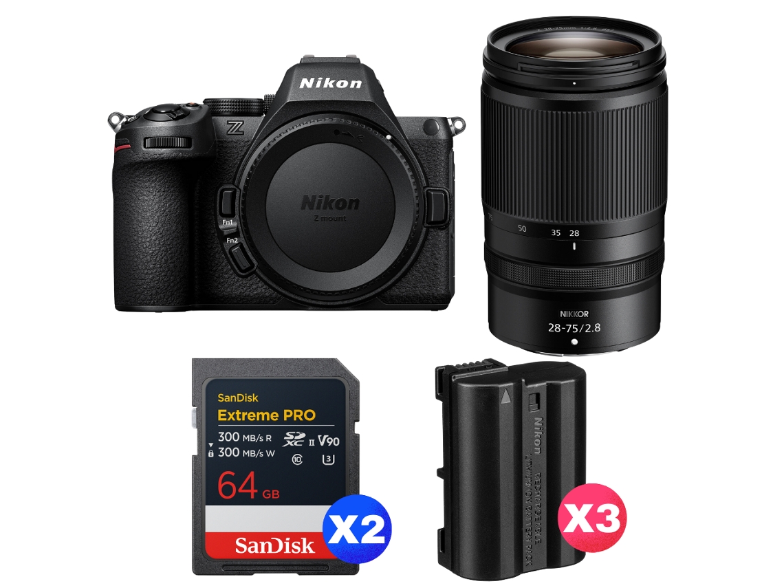 Nikon Z5 Ii + 28-75mm F/2.8 + 2 Sandisk 64gb Extreme Pro Uhs-ii Sdxc + 3 Nikon En-el15c + Ebook “20 Consejos Para Fotos Que Impactan”