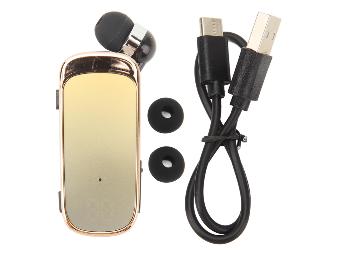 Fones De Ouvido Sem Fio Retrátil Bluetooth 5.2 Clip On Confortável Para Esportes Motoristas Amarelo Gradiente