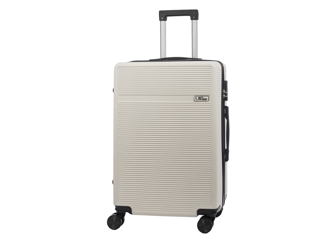 Maleta Mediana Trolley Rígida Ultraligera, De Abs De Alta Resistencia. Cerradura Numérica Y 4 Ruedas Dobles Extraíbles Y Giratorias 360°.