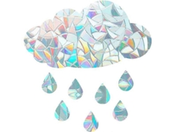 Adhesivo anticolisión para cristales, adhesivo arcoíris para ventanas, para prevenir colisiones de aves.