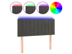 Maison Exclusive - Cabecero Con Led De Terciopelo Gris Oscuro 80x5x78/88 Cm