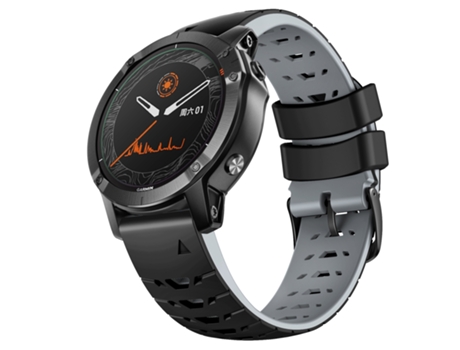 Correa de reloj inteligente para Garmin Fenix 7 Correa de reloj de silicona trapezoidal de liberación rápida de 22 mm (negro gris)