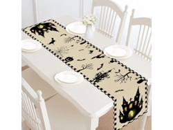 Rebe-forro De Mesa Halloween Decoración Centropieza Mesa Poliéster Duradero Fácil Limpieza 13x72 Pulgadas