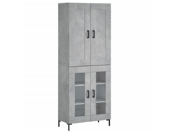 Maison Exclusive - Aparador Alto Madera Contrachapada Gris Hormigón 69,5x34x180 Cm