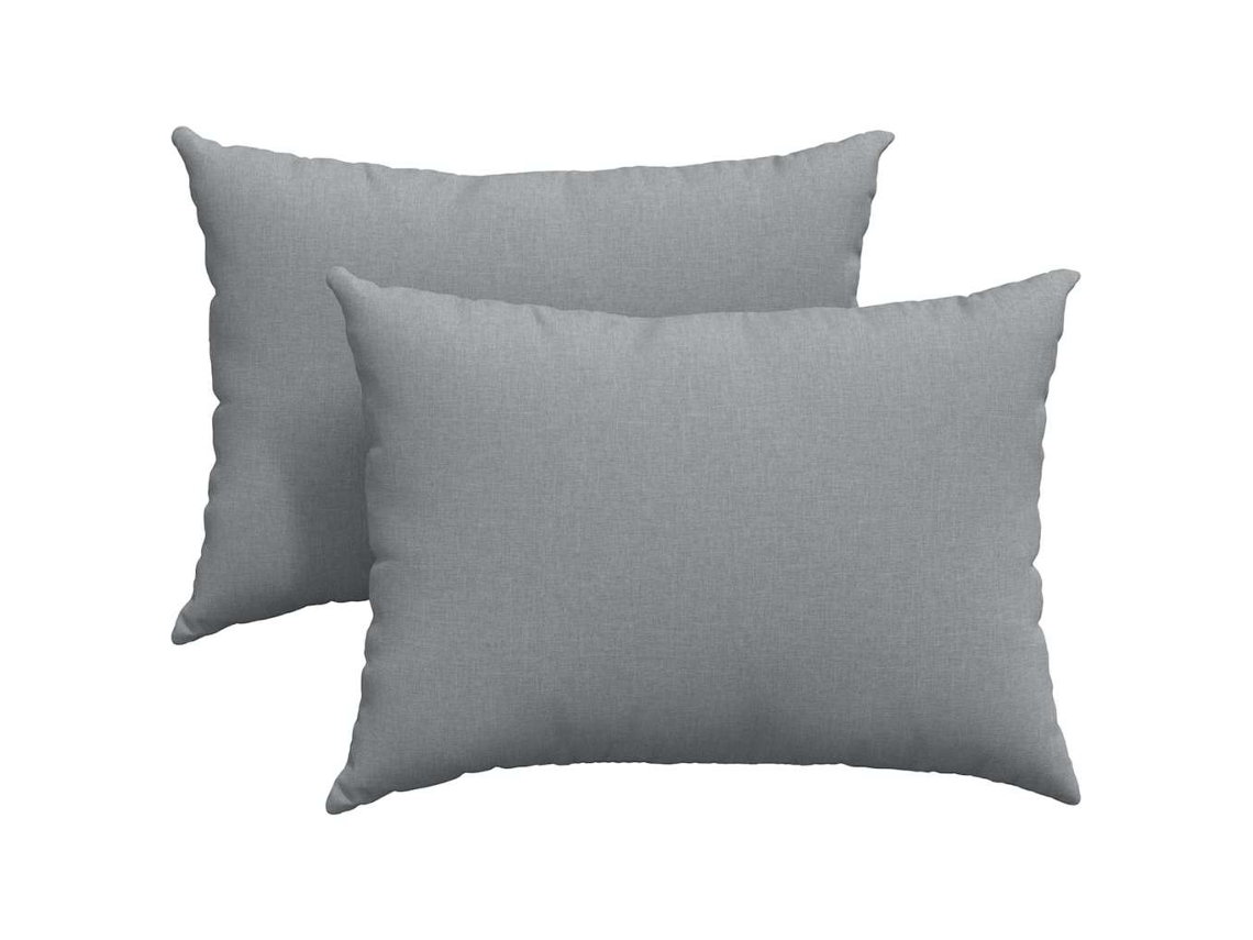 Cojines De Sofá 2 Uds Gris Claro 70 X 50 Cm Tela