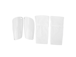 Omni-2026par De Canilleras De Fútbol Con Calcetin Para Adultos Protectora De Espinilla Con Bolsillo Blanco Talla M