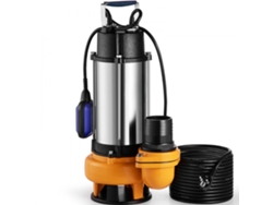Bomba de drenaje sumergible 2200 W 60000 L/h IPX8, cable de 10 m, acepta sólidos de hasta 2 cm, salida de 7,6 cm, voltaje 220-240 V Tekmaquinas