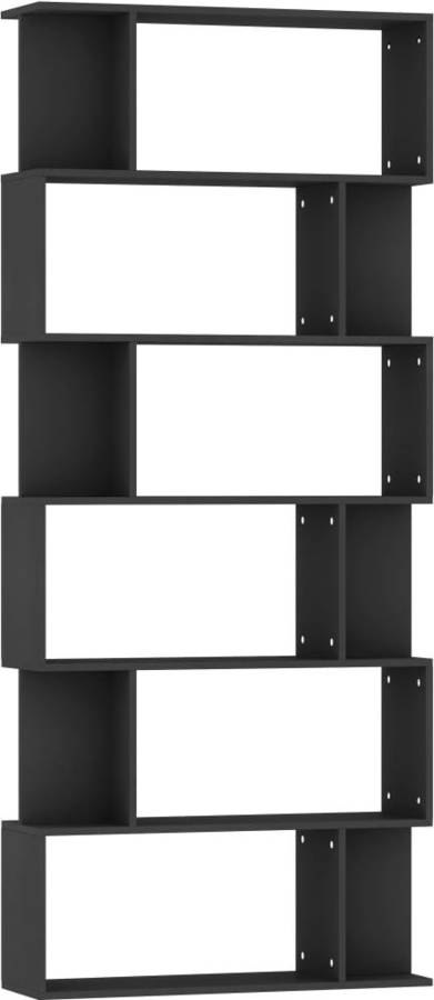 Estanteríadivisor De Espacios aglomerado negro 80x24x192 cm vidaxl madera 80 24 192
