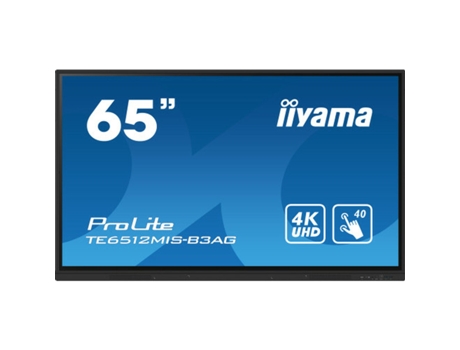 Monitor IIYAMA TE6512MIS-B3AG (Negro - 65" - LCD - 4K Ultra HD - 8 ms)
