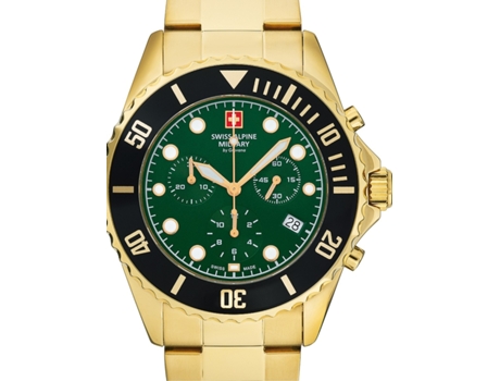 Reloj para Hombre Oro Acero Inoxidable Serie 7053 Chrono Sam7053.9114 SWISS ALPINE MILITARY