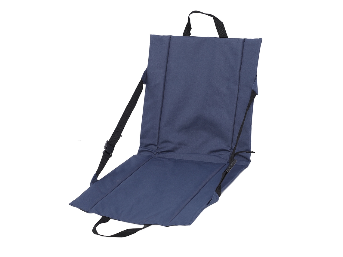 Silla plegable portátil azul oscuro para estadio con respaldo | Sin marca