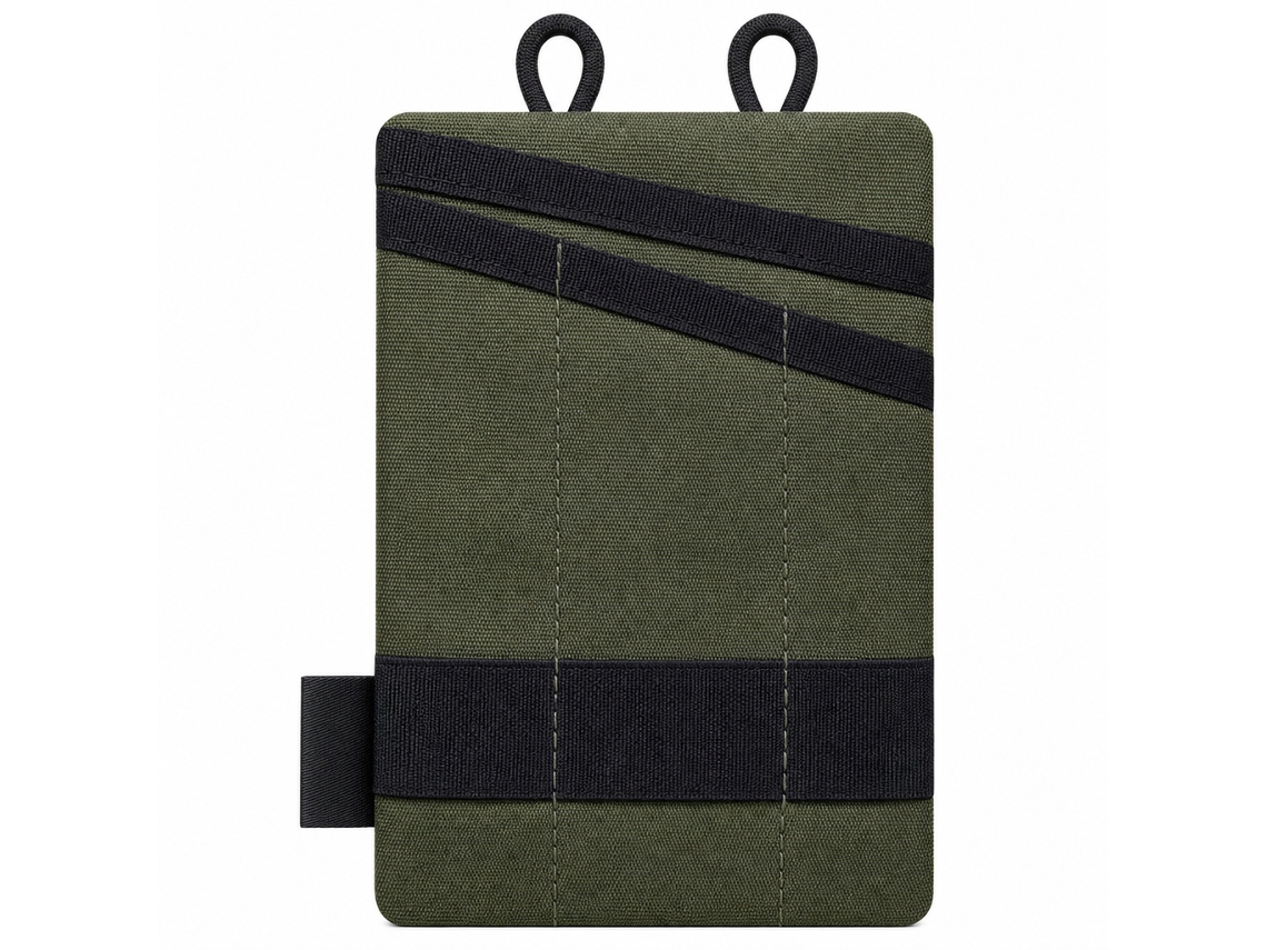 Bolsa Polski Táctica Oxford Verde Militar 15x10,5 Cm Con Cordón 1,5 M Ligera Para Monedas Tarjetas Y Llaves En Exterior