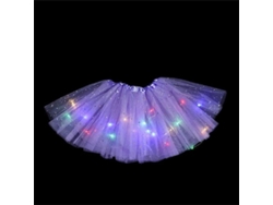 Falda Tutu Led Para Niñas Con Luz Fada Disfraz Fiesta Cumpleaños Boda Morado Foflight Púrpura Claro