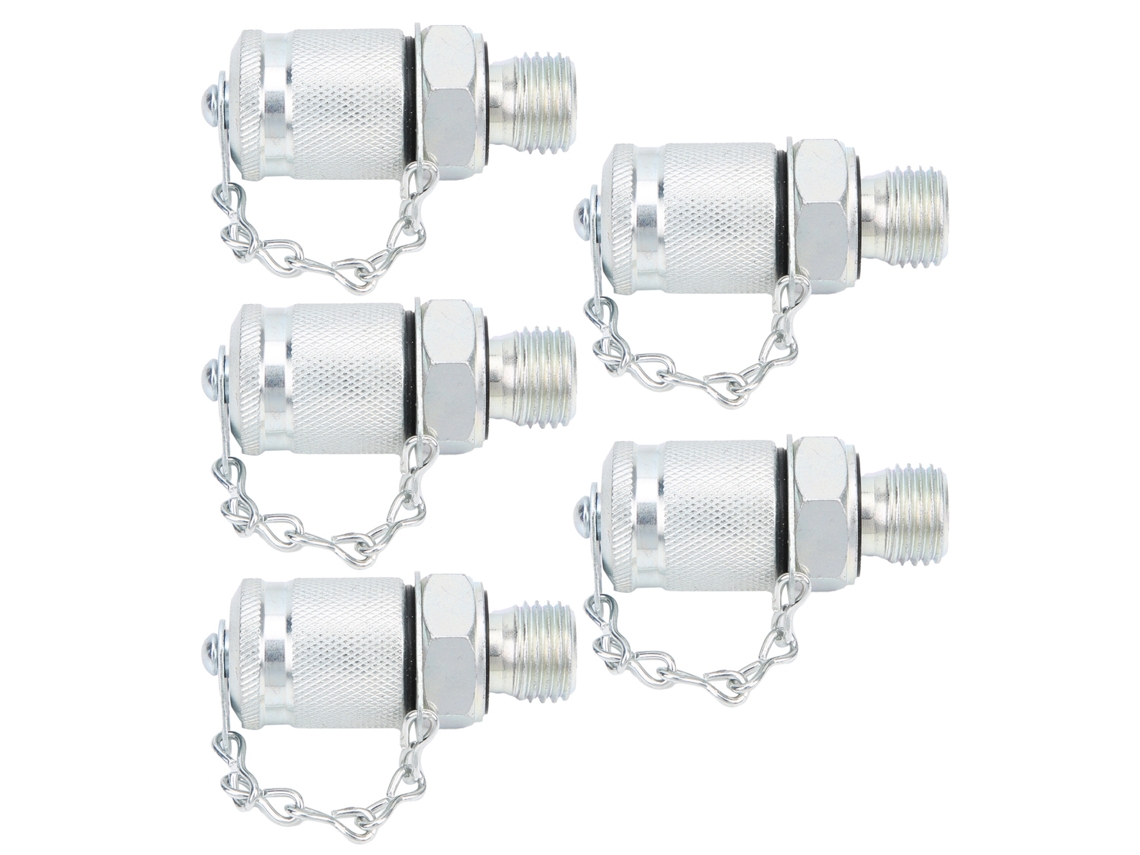 2026velora-5 Piezas Adaptador De Prueba Hidráulica Conector De Rosca De Prueba Acoplamiento Pt/pptm14 X 1.5